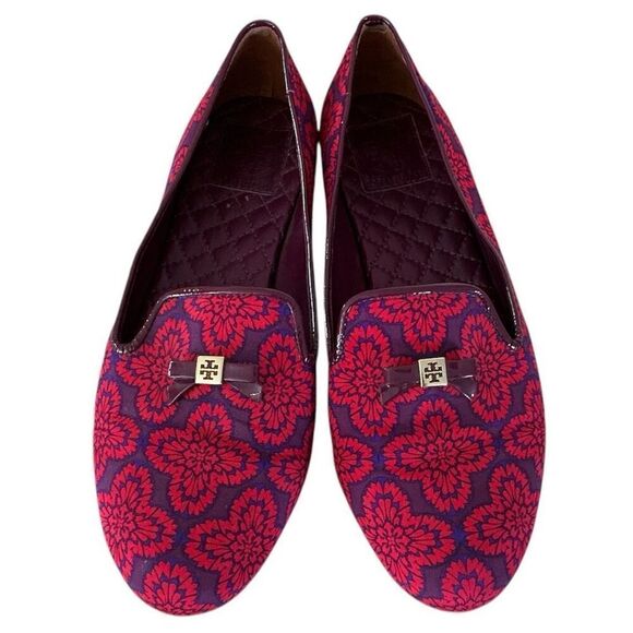 Tory Burch Red & Purple Loafers MI Brazil EUC 9.5 - Picture 2 of 9